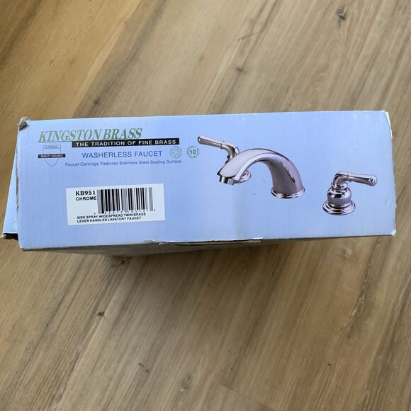 Kingston Brass Magellan Bath Sink Faucet KB951 Mini-Widespread Chrome +2 hoses! - Picture 4 of 11